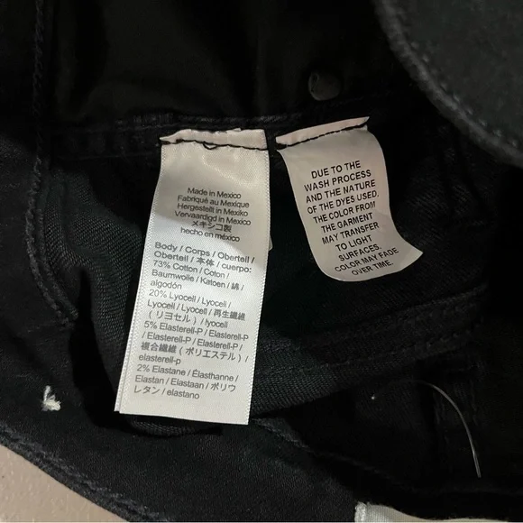 Madewell 10” High Rise Skinny Jeans Black Size 25 Denim Style M6250 - Picture 9 of 10